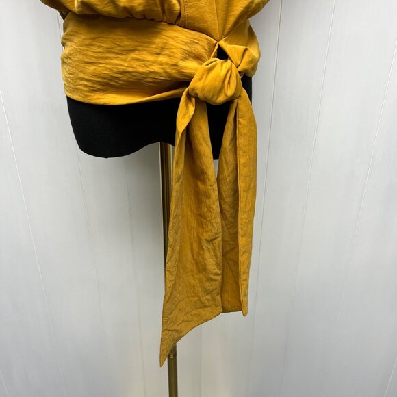 Nine West NWT Faux Wrap Top Size Small Tie Front Fall Color - Picture 9 of 9